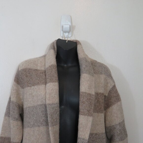 Jenni Kayne Size XS Belted Cardigan Sweater Striped Yak Alpaca Wool Blend Knit - Picture 4 of 7